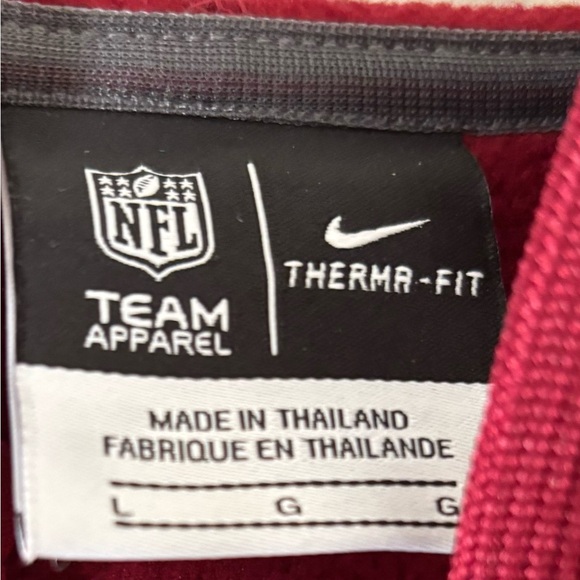 NFL Nike therma-Fit Redskins hoodie zip up front jacket. Youth size large EUC - Picture 3 of 4